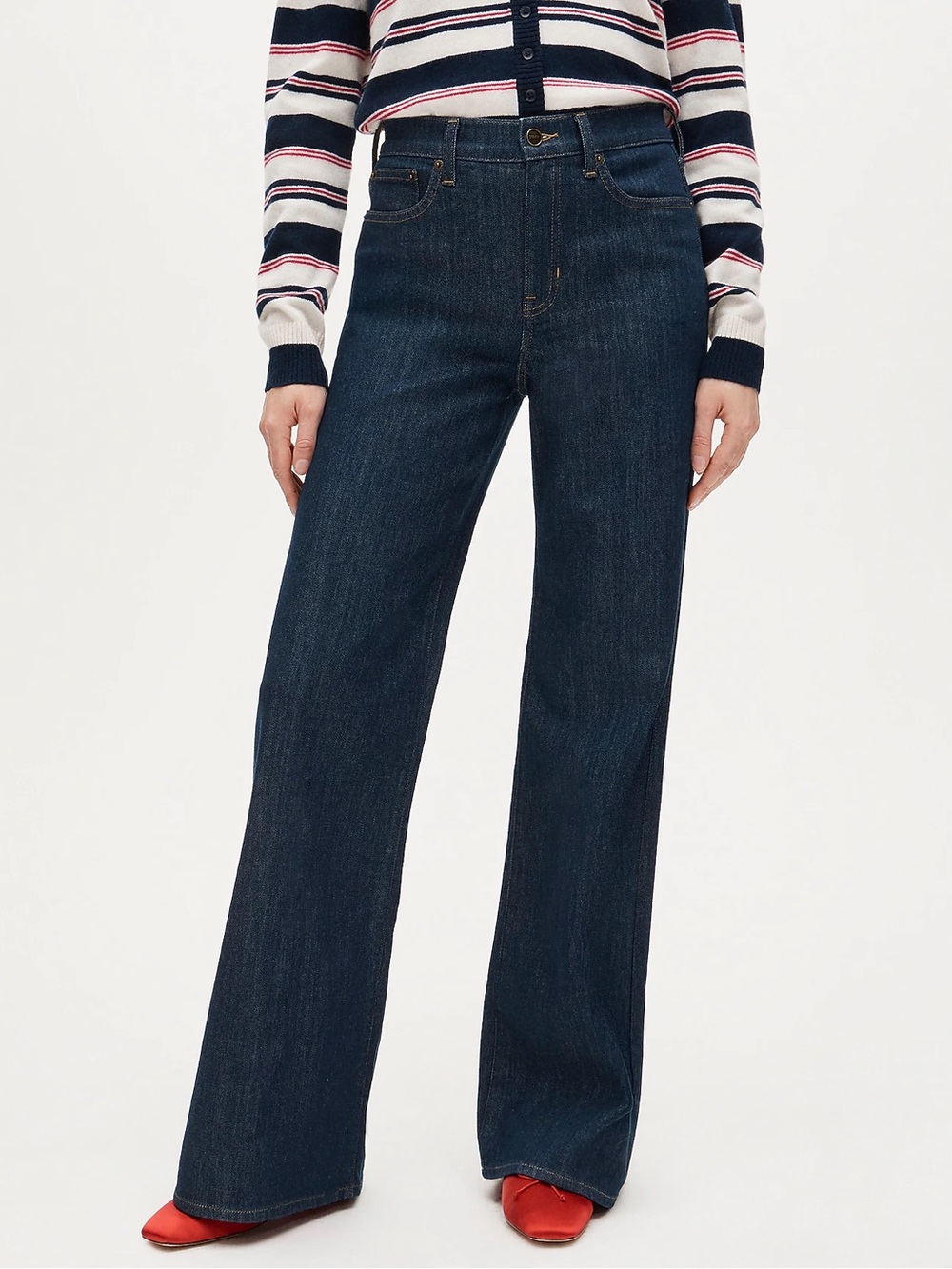 J Crew Wide Leg Trouser Jeans